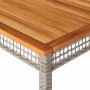 Gartentisch aus synthetischem Rattan, graues Akazienholz, 180 x 90 x 75 cm von , Gartentische - Ref: Foro24-366280, Preis: 17...