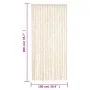 Beige and white chenille anti-fly curtain 100x200 cm by , Mosquito nets for windows - Ref: Foro24-377343, Price: 64,12 €, Dis...