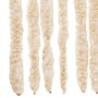 Cortina antimoscas chenilla beige y blanco 90x200 cm