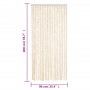 Cortina antimoscas chenilla beige y blanco 90x200 cm