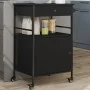 Carrito de cocina de madera de ingeniería negro 56x43x89,5 cm de , Carros de cocina y comedor - Ref: Foro24-842391, Precio: 1...