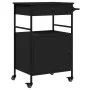 Black Engineered Wood Kitchen Cart 56x43x89.5cm by , Kitchen and dining carts - Ref: Foro24-842391, Price: 118,73 €, Discount: %