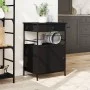 Black Engineered Wood Kitchen Cart 56x43x89.5cm by , Kitchen and dining carts - Ref: Foro24-842391, Price: 118,73 €, Discount: %