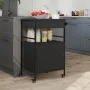 Black Engineered Wood Kitchen Cart 56x43x89.5cm by , Kitchen and dining carts - Ref: Foro24-842391, Price: 118,73 €, Discount: %