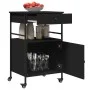Black Engineered Wood Kitchen Cart 56x43x89.5cm by , Kitchen and dining carts - Ref: Foro24-842391, Price: 118,73 €, Discount: %