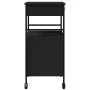 Black Engineered Wood Kitchen Cart 56x43x89.5cm by , Kitchen and dining carts - Ref: Foro24-842391, Price: 118,73 €, Discount: %