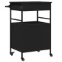 Black Engineered Wood Kitchen Cart 56x43x89.5cm by , Kitchen and dining carts - Ref: Foro24-842391, Price: 118,73 €, Discount: %