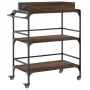 Carrito de cocina madera ingeniería marrón roble 81,5x41x92,5cm de , Carros de cocina y comedor - Ref: Foro24-842345, Precio:...