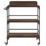 Küchenwagen aus eichenbraunem Holzwerkstoff, 81,5 x 41 x 92,5 cm von , Küchen- und Speisewagen - Ref: Foro24-842345, Preis: 7...