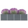 Elevated planter gray galvanized steel 320x40x77 cm by vidaXL, Pots and planters - Ref: Foro24-47048, Price: 92,26 €, Discoun...