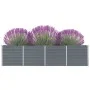 Elevated planter gray galvanized steel 320x40x77 cm by vidaXL, Pots and planters - Ref: Foro24-47048, Price: 94,62 €, Discoun...