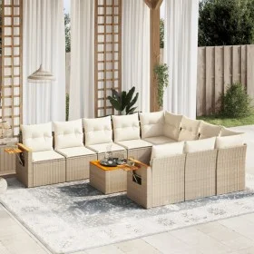 11-piece garden sofa set with beige synthetic rattan cushions by , Garden sets - Ref: Foro24-3227185, Price: 751,99 €, Discou...