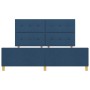 Estructura de cama con cabecera Azul 180 x 200 cm tela