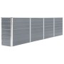Elevated planter gray galvanized steel 320x40x77 cm by vidaXL, Pots and planters - Ref: Foro24-47048, Price: 92,26 €, Discoun...