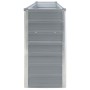 Elevated planter gray galvanized steel 320x40x77 cm by vidaXL, Pots and planters - Ref: Foro24-47048, Price: 92,26 €, Discoun...