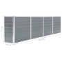 Elevated planter gray galvanized steel 320x40x77 cm by vidaXL, Pots and planters - Ref: Foro24-47048, Price: 92,26 €, Discoun...