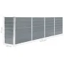 Elevated planter gray galvanized steel 320x40x77 cm by vidaXL, Pots and planters - Ref: Foro24-47048, Price: 94,62 €, Discoun...