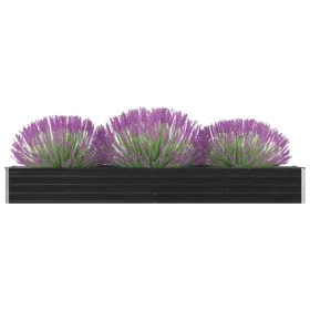Anthracite galvanized steel garden bed 320x40x45 cm by vidaXL, Pots and planters - Ref: Foro24-47055, Price: 69,83 €, Discoun...