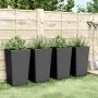 Jardineras 4 unidades PP negro 32,5x32,5x57 cm de , Maceteros y jardineras - Ref: Foro24-367853, Precio: 147,03 €, Descuento: %