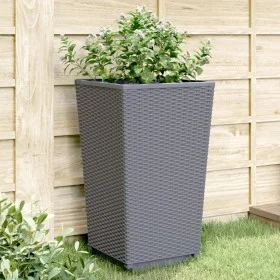 Planters 4 units PP gray 32.5x32.5x57 cm by , Pots and planters - Ref: Foro24-367851, Price: 123,49 €, Discount: %