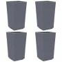 Planters 4 units PP gray 32.5x32.5x57 cm by , Pots and planters - Ref: Foro24-367851, Price: 123,49 €, Discount: %