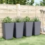 Planters 4 units PP gray 32.5x32.5x57 cm by , Pots and planters - Ref: Foro24-367851, Price: 123,49 €, Discount: %