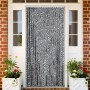 Grau-schwarz-weißer Chenille-Fliegenvorhang, 100 x 200 cm von , Moskitonetze für Fenster - Ref: Foro24-377336, Preis: 60,67 €...