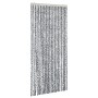 Grau-schwarz-weißer Chenille-Fliegenvorhang, 100 x 200 cm von , Moskitonetze für Fenster - Ref: Foro24-377336, Preis: 60,67 €...