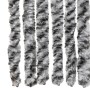 Cortina antimoscas chenilla gris negro y blanco 100x200 cm