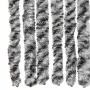 Grau-schwarz-weißer Chenille-Fliegenvorhang, 90 x 200 cm von , Moskitonetze für Fenster - Ref: Foro24-377334, Preis: 62,50 €,...