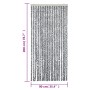 Cortina antimoscas chenilla gris negro y blanco 90x200 cm de , Mosquiteras para ventanas - Ref: Foro24-377334, Precio: 62,84 ...