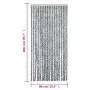 Gray black and white chenille fly curtain 90x200 cm by , Mosquito nets for windows - Ref: Foro24-377334, Price: 62,50 €, Disc...