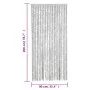 Gray chenille fly curtain 90x200 cm by , Mosquito nets for windows - Ref: Foro24-377348, Price: 61,53 €, Discount: %