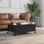 Black engineered wood coffee table with wheels 91x55x34 cm by , Coffee table - Ref: Foro24-842296, Price: 95,47 €, Discount: %