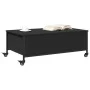 Black engineered wood coffee table with wheels 91x55x34 cm by , Coffee table - Ref: Foro24-842296, Price: 95,47 €, Discount: %