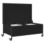 Black engineered wood coffee table with wheels 91x55x34 cm by , Coffee table - Ref: Foro24-842296, Price: 95,47 €, Discount: %