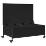 Black engineered wood coffee table with wheels 91x55x34 cm by , Coffee table - Ref: Foro24-842296, Price: 95,47 €, Discount: %