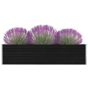 Elevated planter anthracite gray galvanized steel 320x40x77 cm by vidaXL, Pots and planters - Ref: Foro24-47051, Price: 101,0...
