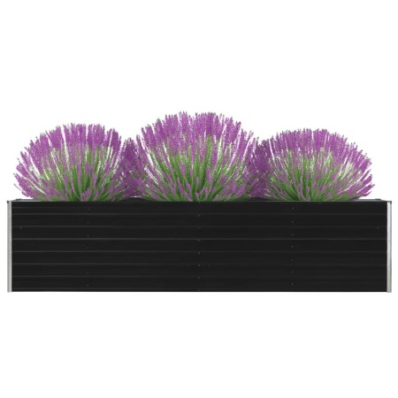 Elevated planter anthracite gray galvanized steel 320x40x77 cm by vidaXL, Pots and planters - Ref: Foro24-47051, Price: 100,3...