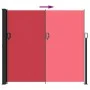 Red retractable side awning 180x500 cm by , Umbrellas - Ref: Foro24-4004447, Price: 102,97 €, Discount: %