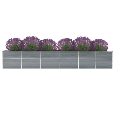 Graues Gartenbett aus verzinktem Stahl, 480 x 80 x 77 cm von vidaXL, Töpfe und Pflanzgefäße - Ref: Foro24-47068, Preis: 154,1...