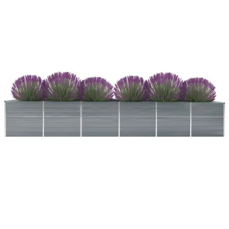 Graues Gartenbett aus verzinktem Stahl, 480 x 80 x 77 cm von vidaXL, Töpfe und Pflanzgefäße - Ref: Foro24-47068, Preis: 147,3...