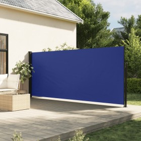 Toldo lateral retráctil azul 160x600 cm