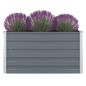 Gray galvanized steel elevated planter 100x100x45 cm by vidaXL, Pots and planters - Ref: Foro24-47022, Price: 37,43 €, Discou...
