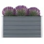Gray galvanized steel elevated planter 100x100x45 cm by vidaXL, Pots and planters - Ref: Foro24-47022, Price: 35,66 €, Discou...