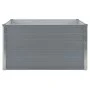 Gray galvanized steel elevated planter 100x100x45 cm by vidaXL, Pots and planters - Ref: Foro24-47022, Price: 35,66 €, Discou...