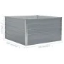 Gray galvanized steel elevated planter 100x100x45 cm by vidaXL, Pots and planters - Ref: Foro24-47022, Price: 35,66 €, Discou...