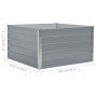 Jardinera elevada de acero galvanizado gris 100x100x45 cm de vidaXL, Maceteros y jardineras - Ref: Foro24-47022, Precio: 35,7...