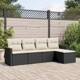 5-teiliges Gartenmöbel-Set und schwarze synthetische Rattankissen von , Gartensets - Ref: Foro24-3258318, Preis: 293,33 €, Ra...
