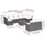 Garden sofa set 10 pieces with black synthetic rattan cushions by , Garden sets - Ref: Foro24-3258696, Price: 581,28 €, Disco...